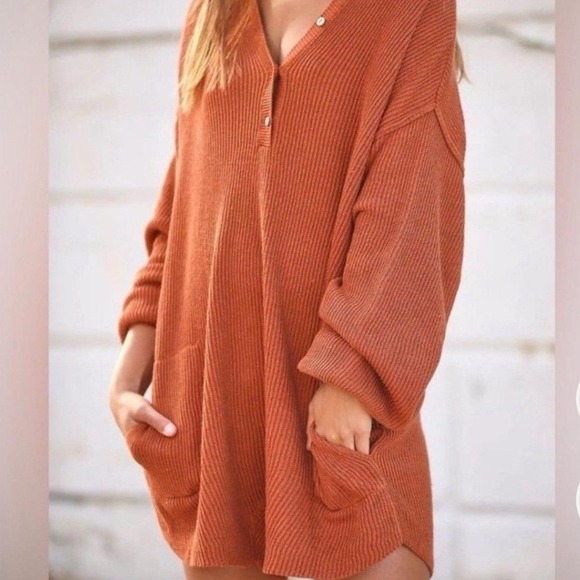 Free People Pants - Free People Picnic Romper Ribbed Knit Collared Linen Cotton Salmon Playsuit xs